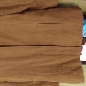 Suede coat.